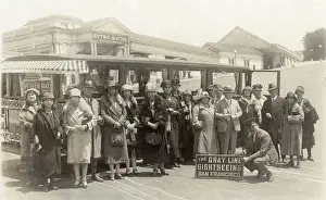 Sightseers: Group photo, Sutro Baths, San Francisco, California, USA