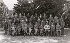 Bootham: Group photo, teachers and pupils at a school