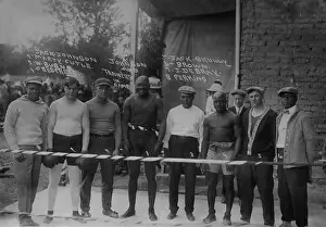 Heavyweights: Group portrait of boxer Jack Johnson, Heavy