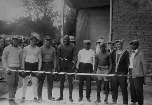 Heavyweights: Group portrait of boxer Jack Johnson, Heavy