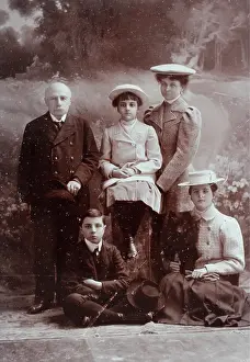 Gorizia: Group portrait of a family of five 1895