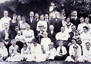 Oldsters: Group Portrait of Multi-Generation Family Gathered