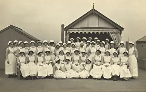 Healthcare: Group portrait of nurses at King George Military