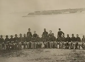 Literacy: Group portrait of white and African American