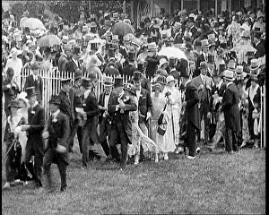 Goers: A Group of Race Goers Standing In Line at Ascot