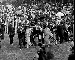 Goers: A Group of Race Goers Standing In Line at Ascot