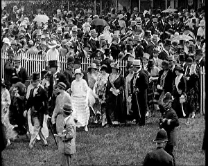Goers: A Group of Race Goers Standing In Line at Ascot