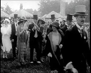 Goers: A Group of Race Goers Standing In Line at Ascot