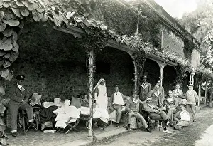 Retain: Group on rear verandah, Quex Park