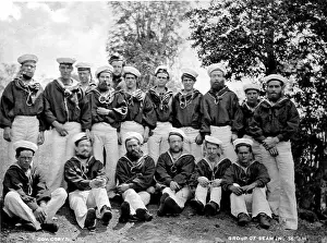 Barbados: Group of seamen, St. Thomas, West Indies (1873)