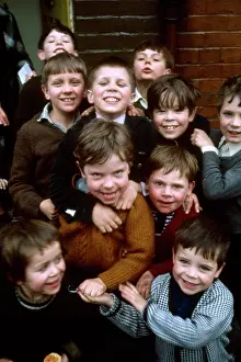 Sectarian: Group of smiling boys, Northern Ireland