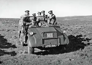 Okehampton: Group of soldiers in a jeep