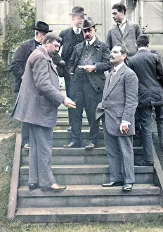 Battersby: Group on steps at house