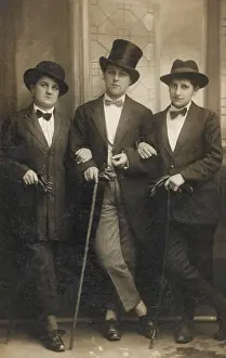 Homosexuality: A group of three transvestites