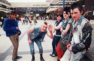 Distinctive: Group of young punks in Stockport