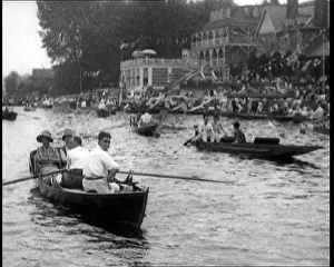 Picnicking: Groups of People Picnicking in Punts at Boulter's