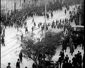 Rioting: Groups of People Rioting in Greece Because