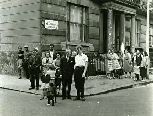 Westbourne: Groups of people in St Stephen's Gardens, London