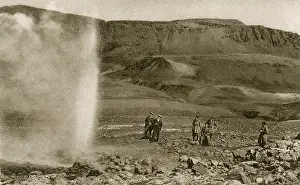 John Massey Stewart: Gryta Olvusi geyser in action, Olfus, south west Iceland