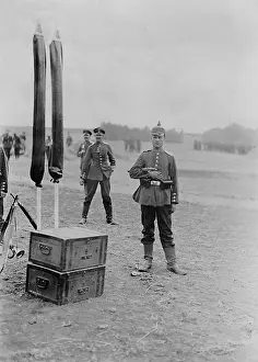 Rolled: Guard at the flags during imperial maneuvers in Germany, 191