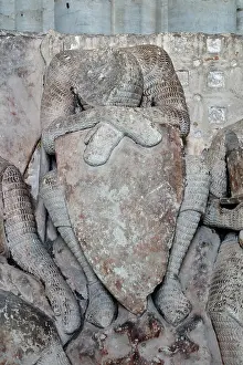 1324: Guards, Crypt, Bourges Cathedral, Bourges, Centre