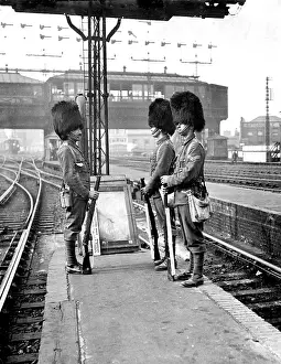 Guardsman: Guardsmen protecting station during railway strike