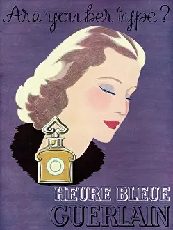 Bleue: Guerlain advertisement for L'Heure Bleue