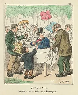 Peddlers: Guest surrounded by peddlers