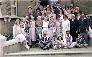 Guesthouse: Guests at a Margate boarding house, 1930s