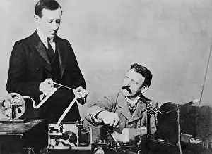 Firsts: Guglielmo Marconi examining the first wireless