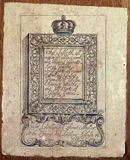 Guilbaud: Guilbaud Writing Cabinet, Trade Label
