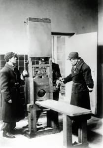 Deathcamp: A guillotine for killing prisoners in Auschwitz