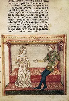 Courtly: Guinevere and Galaad. Fol. 6 of the anonymous