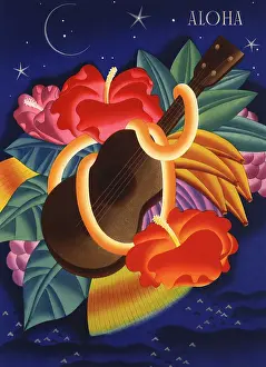 Starry: Guitar and Fruit