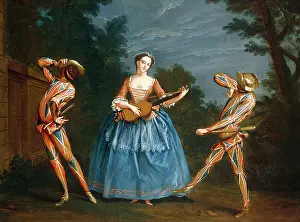 Harlequins: The Guitarist, by Philippe Mercier