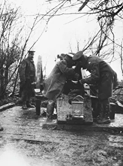Browne: Gun inspection 1915
