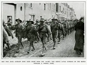Gurkhas: Gurkhas march through a French town