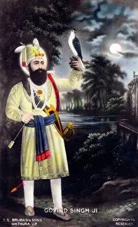 Sikhism: Guru Gobind Singh with Chitta Baz