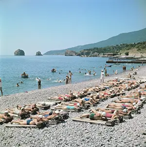 Gurzuf: On Gurzuf Beach in Crimea, 1970