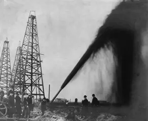 Hydrocarbons: Gusher in a Port Arthur, Texas oil well ?