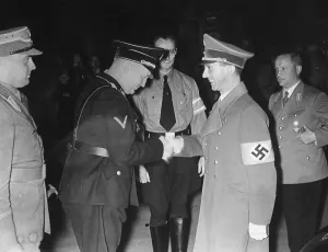 Handshake: Gustav Adolf Scheel and Joseph Goebbels, 1939