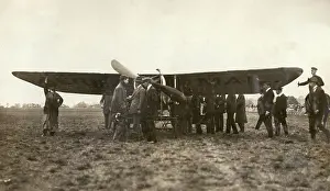 Rawhide Collection: Gustav Hamel's plane ready to leave Hendon for Windsor