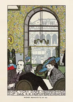 Postkarte: Gustav Kalhammer. 'View from Cafe