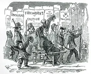 Fireworks: Guy Fawkes procession on bonfire night