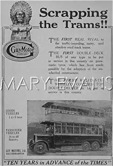 Scrapping: GUY MOTOR BUS, 1926
