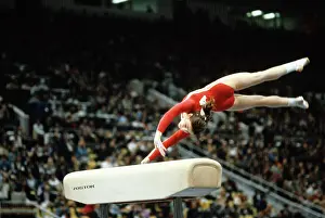 Vaulting: Gymnast Elena Polevaya, 1981