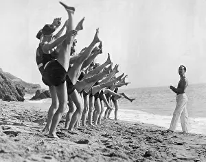 Flexibility: Gymnastics on the beach, 1926