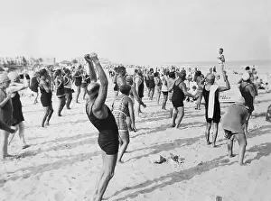 Miami: Gymnastics on the beach of Miami, 1929