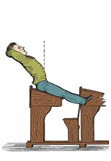 Exercising: Gymnastics, Desk Exercise, Sit-Up