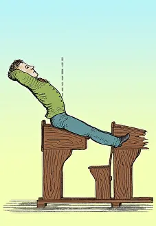 Exercising: Gymnastics, Desk Exercise, Sit-Up